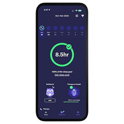 Inspire app on smartphone